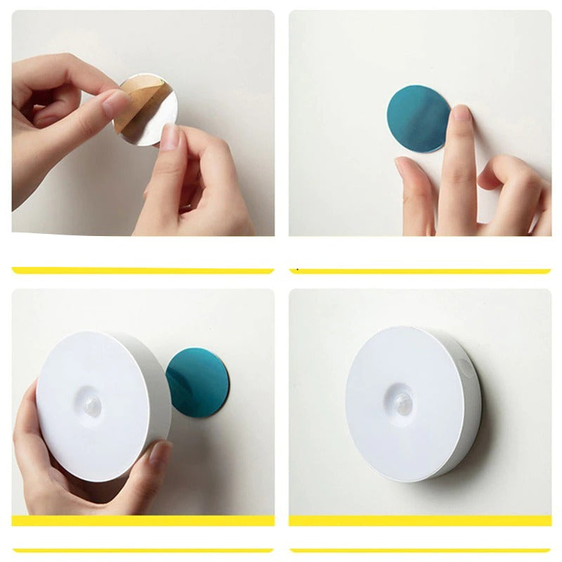 LED Motion Sensor Rechargable Light USB Energy-Saving Night Light