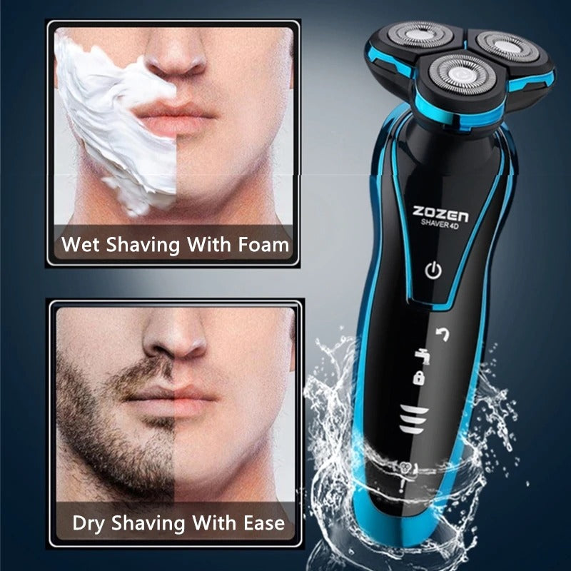 Silver PRO Head and Face Shaver (USB Charging Cable)