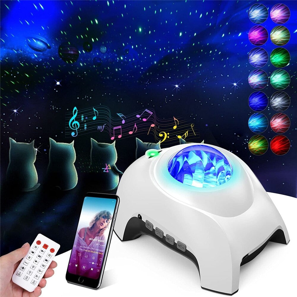 Aurora Galaxy Room Light Bluetooth Star Projector for Room with Speakers Galaxy Room Projector