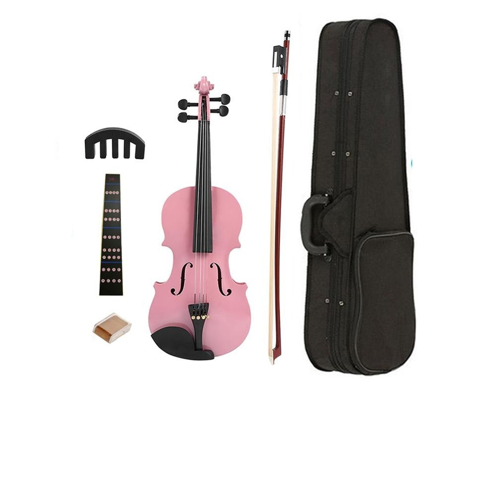 Basswood Body Violin for Beginners Set Starter Violin with Box Case 1/8 Splint Acoustic Good Beginner Violin