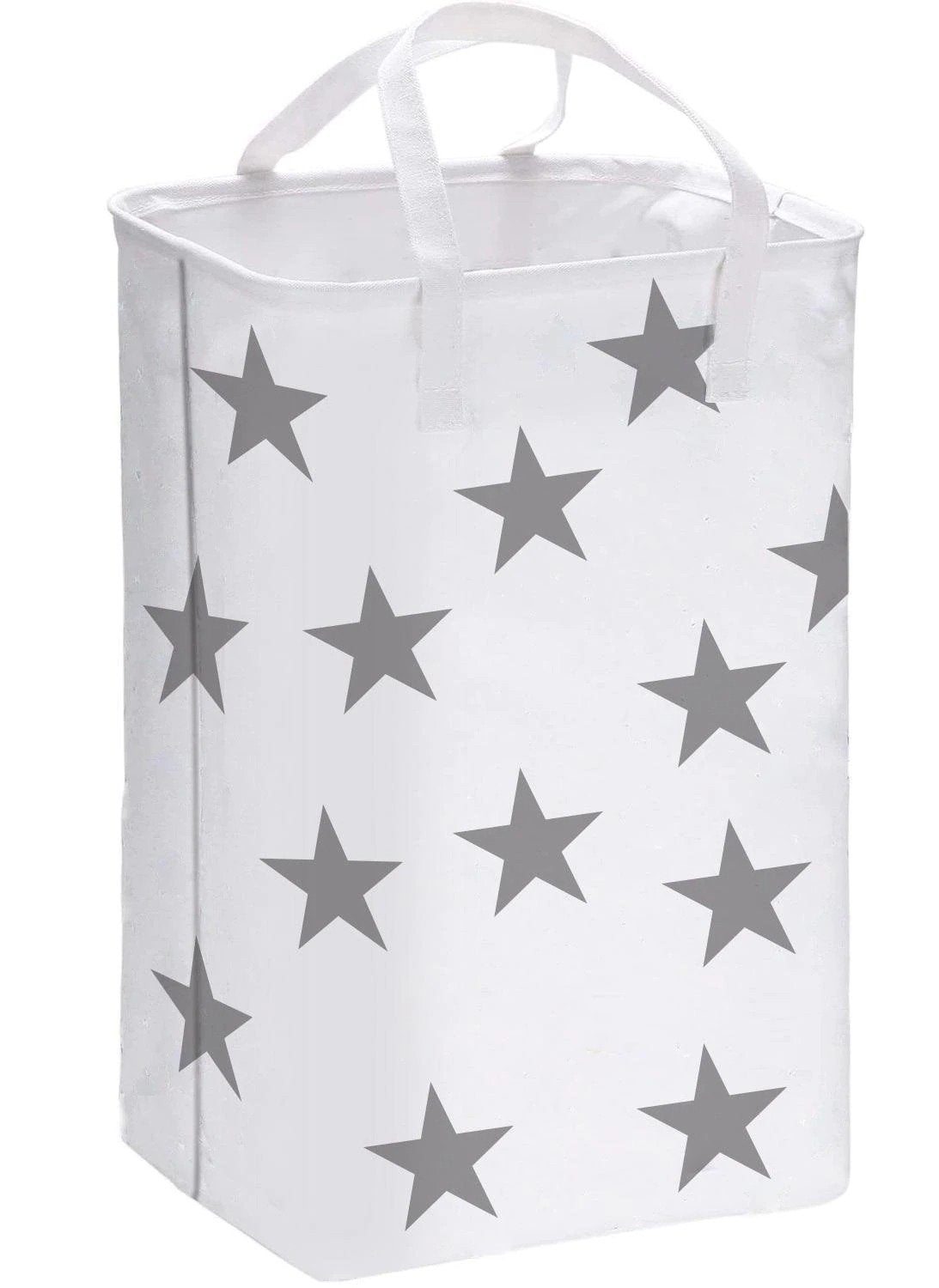 75 L Grey Laundry Basket with Extended Handle