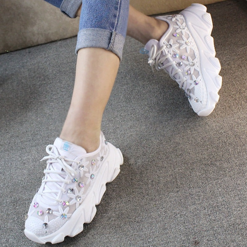 Sparkly Shoe Glitter Sneakers Women