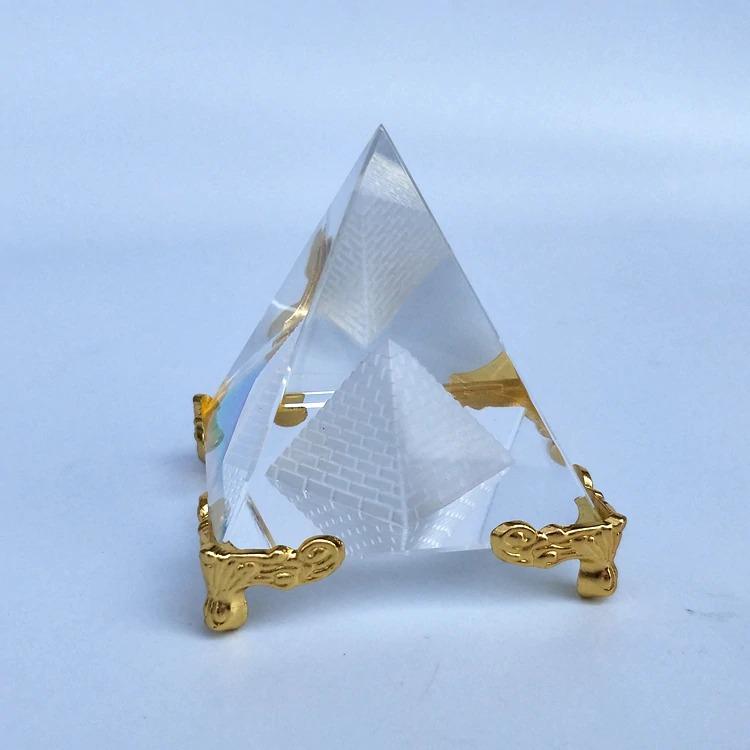 Energy Healing Small Feng Shui Crystal Pyramid Ornament
