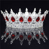 Image of Royal Queen & King Crown with Zirconia and Cross for Wedding king crowns for sale