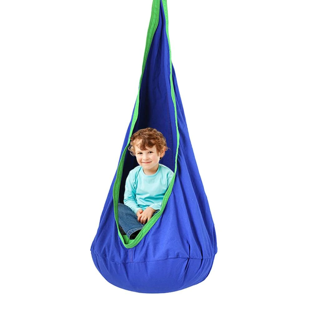 Cotton Child Hammock Chair | Hanging Pod Swing Seat