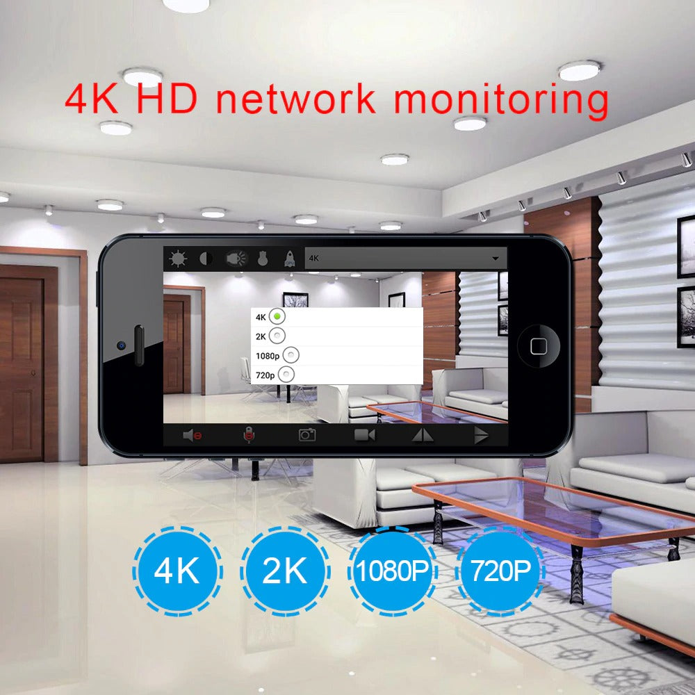 4K Mini Camera WiFi Smart Wireless Camcorder IP Hotspot HD Night
