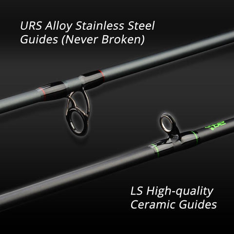 Spartacus Rod Carbon Body Casting Fishing Rod With 2 Rod Tips 1.98M
