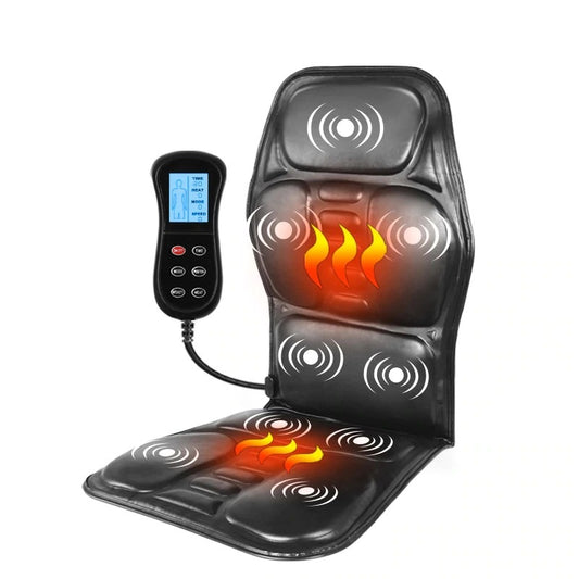 Massage Seat Chair Electric Portable Heating Vibrating Back Massager Chair In Cussion Car Home