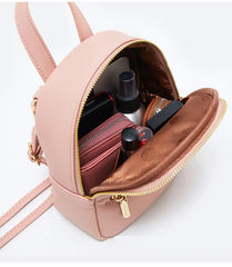 Soft Touch Mini Leather Backpack Ladies Small Leather Backpack Designer Leather Small Backapack Purse