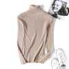 Image of Winter Womens Turtleneck Knitted Foldover Turtleneck Sweater