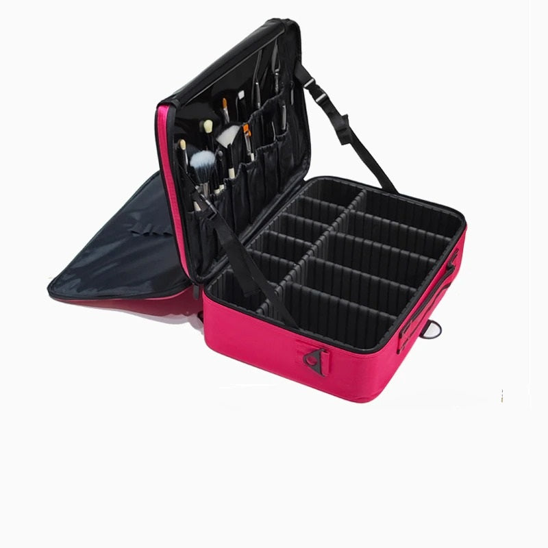 Large Capacity Makeup Travel Case Cosmetic Bag Makeup Travel Organizer Professinal Makeup Travel Bag