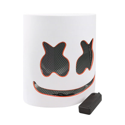 Halloween LED Marshmello Mask with Three Different Lighting Modes Full Head Marshmello Costume