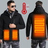 Image of Men Women Thick USB Heated Coat Waterproof Windbreaker