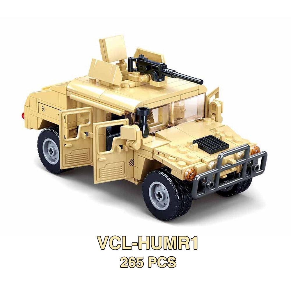Military Vehicles Hummers US Army Marines Swat Special forces Soldier Weapon Model Building Blocks Brick