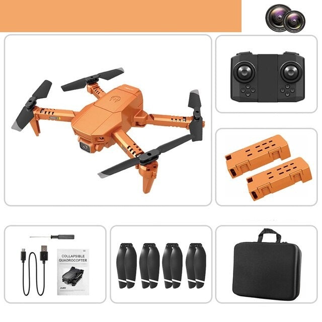 Professional Mini Drone with Camera 4K Foldable RC Drone WiFi Dual Camera Mini Drone