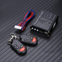 Waterproof Motorcycle Bluetooth Speakers MP3 USB Radio Handlebar Motorcycle Sound System Anti-theft Alarm System