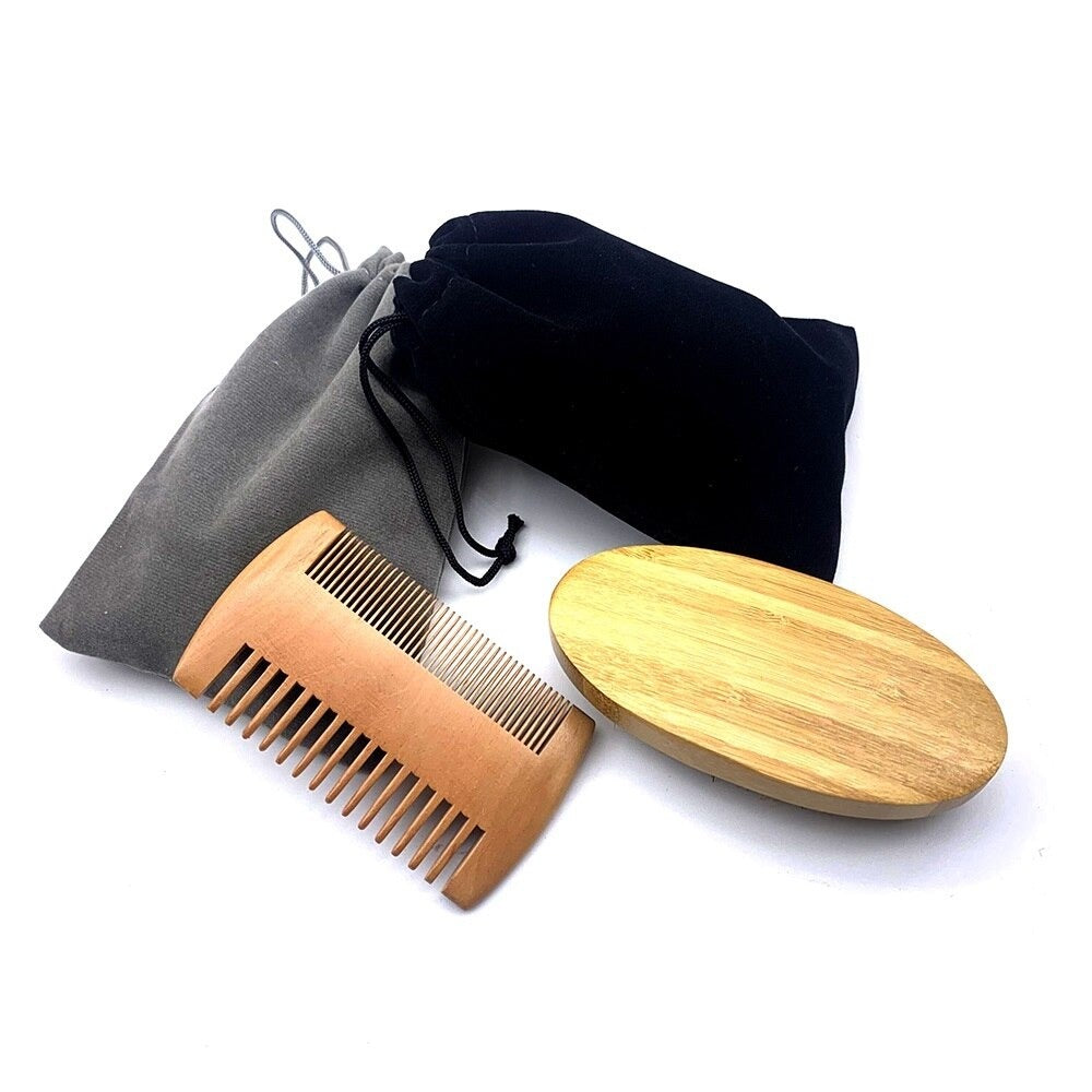 Natural Eco Friendly Beard Comb  Kit For Men