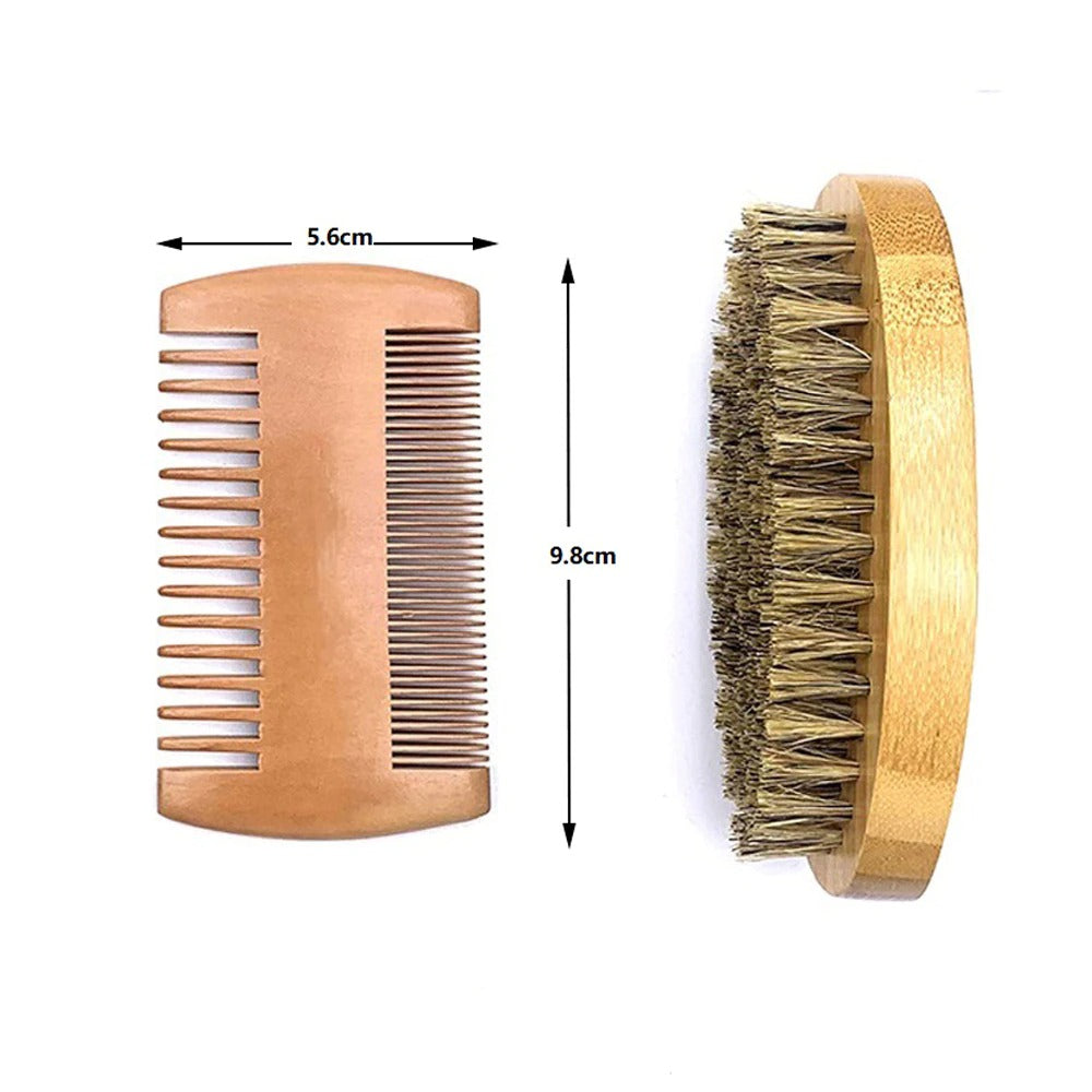 Natural Eco Friendly Beard Comb  Kit For Men