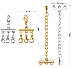 2/3 Rows Necklace Layering Clasp Gold/silver Necklace Separator Chain/Bracelet Conector Neckalce Clasp