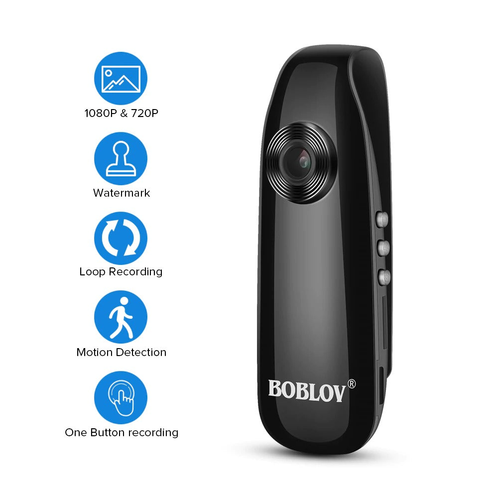 Mini Camera Full HD 1080P Portable Police Camera Video Recorder 8GB memory