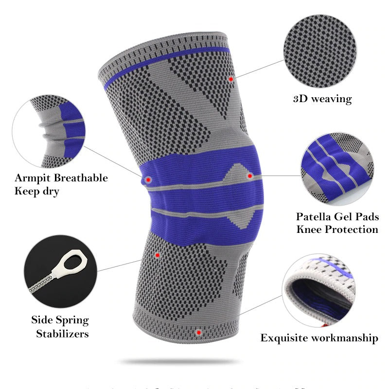 Compression Knee Sleeve - Brace Patella Stabilizer Support (1 Piece) by Eco Brace