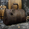 Image of Mens weekend Bag Vintage Crazy Horse Genuine Leather Mens Travel Duffel Bag