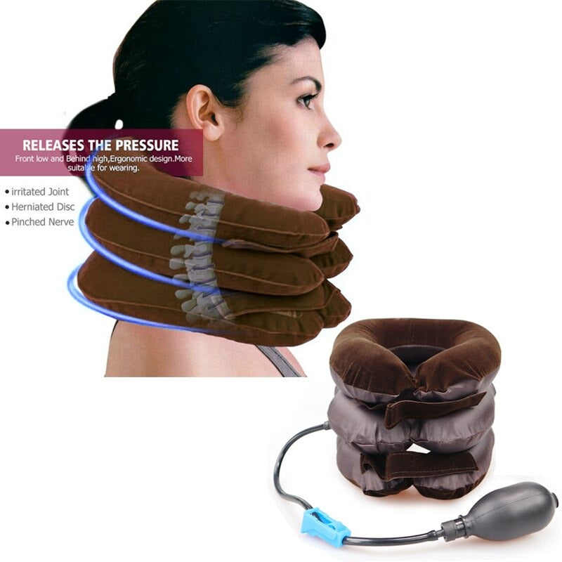 Cervical Traction Device Inflatable, inflatable neck pillow, Air Inflatable Rest Travel Pillow