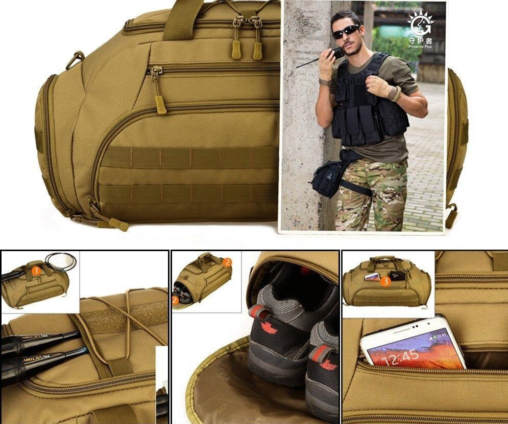 50L Military Tactical Backpack Duffle Bag