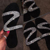 Image of rhinestone flat sandals for women