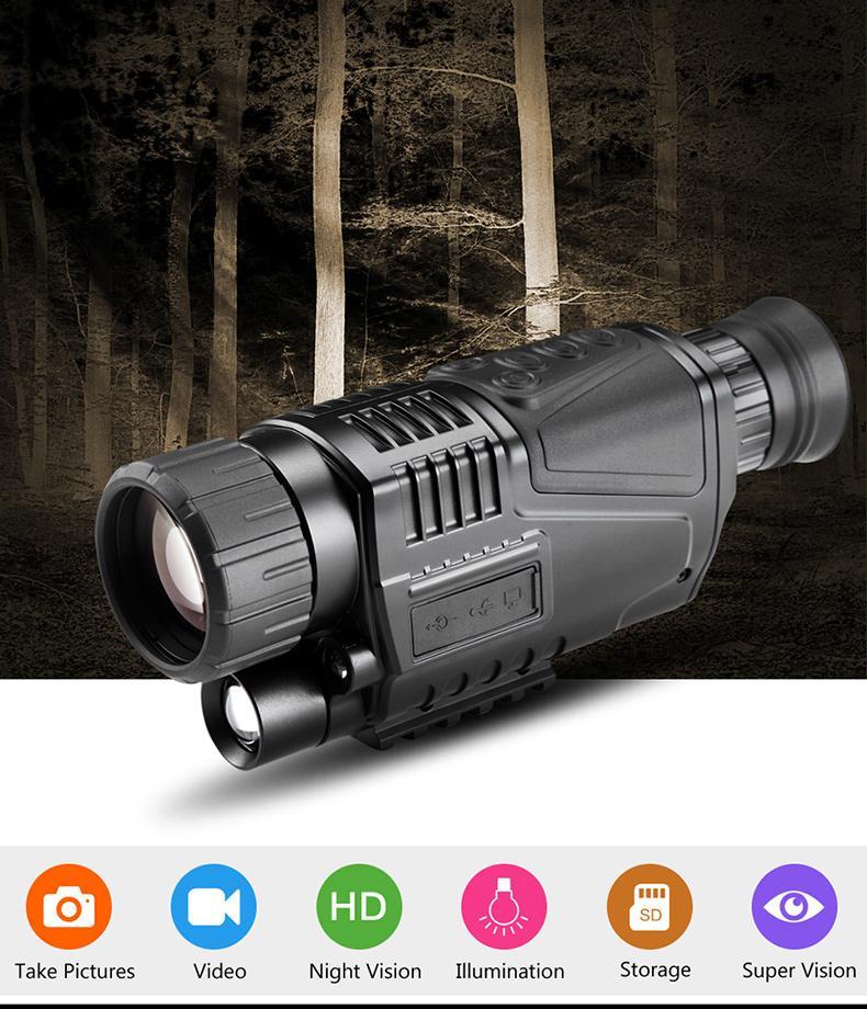 INFRARED NIGHT VISION TELESCOPE MILITARY TACTICAL MONOCULAR POWERFUL HD DIGITAL VISION HIGH QUALITY 5 x 40 - Balma Home