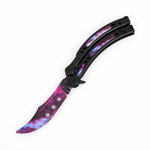 Folding Knife butterfly in knife fade doppler colors game butterfly knife trainer CS GO training knife not sharpen