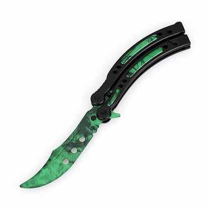 Folding Knife butterfly in knife fade doppler colors game butterfly knife trainer CS GO training knife not sharpen