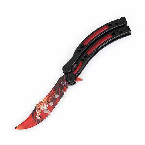 Folding Knife butterfly in knife fade doppler colors game butterfly knife trainer CS GO training knife not sharpen