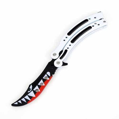 Folding Knife butterfly in knife fade doppler colors game butterfly knife trainer CS GO training knife not sharpen