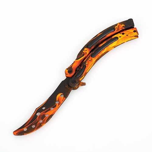 Folding Knife butterfly in knife fade doppler colors game butterfly knife trainer CS GO training knife not sharpen