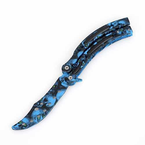 Folding Knife butterfly in knife fade doppler colors game butterfly knife trainer CS GO training knife not sharpen