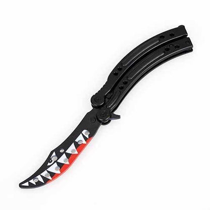 Folding Knife butterfly in knife fade doppler colors game butterfly knife trainer CS GO training knife not sharpen