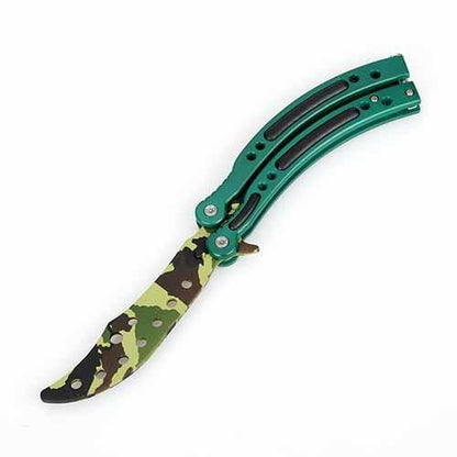 Folding Knife butterfly in knife fade doppler colors game butterfly knife trainer CS GO training knife not sharpen