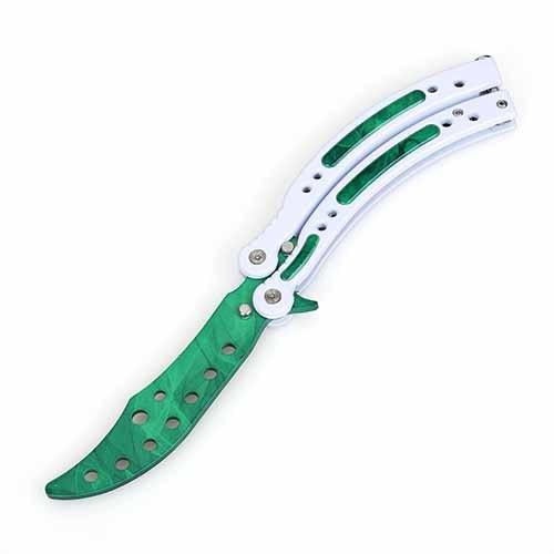 Folding Knife butterfly in knife fade doppler colors game butterfly knife trainer CS GO training knife not sharpen