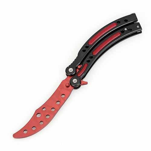 Folding Knife butterfly in knife fade doppler colors game butterfly knife trainer CS GO training knife not sharpen