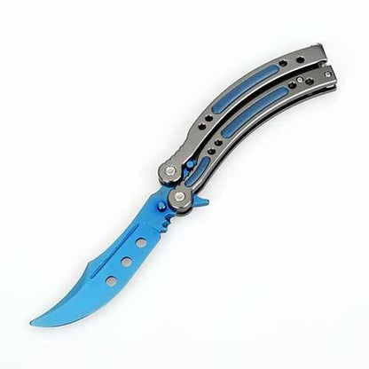 Folding Knife butterfly in knife fade doppler colors game butterfly knife trainer CS GO training knife not sharpen