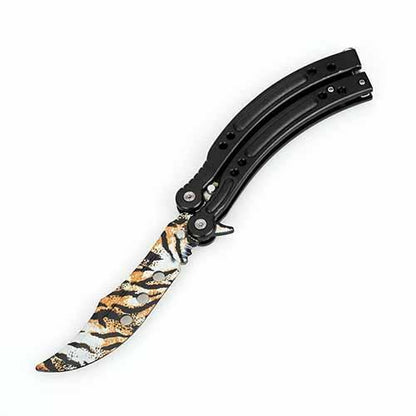 Folding Knife butterfly in knife fade doppler colors game butterfly knife trainer CS GO training knife not sharpen