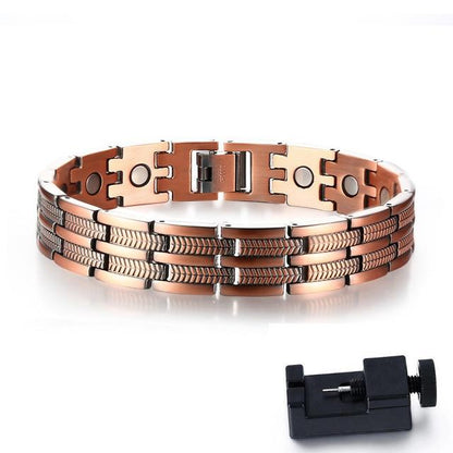 Men's Copper Therapy Bracelet - Pain Relief For Arthritis And Carpal Tunnel