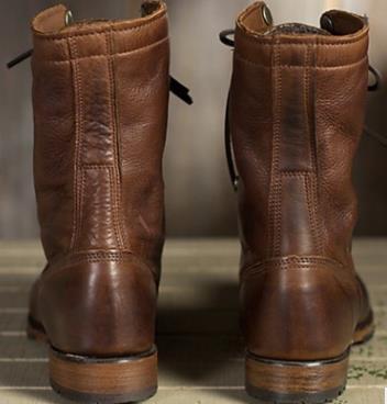 Men's High-Cut Lace-up Martin Boots Vintage Military Boot