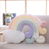 Image of Supercute Sky Series Rainbow Pillow Room Decoration Rainbow Throw Pillow Plush Rainbow Shaped Pillow
