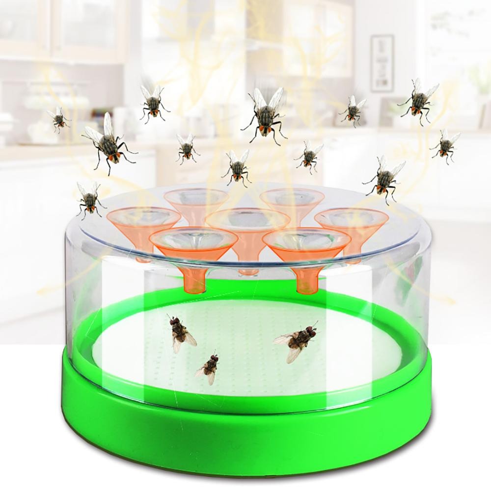 Reusable Clear Green Portable Fly Catcher