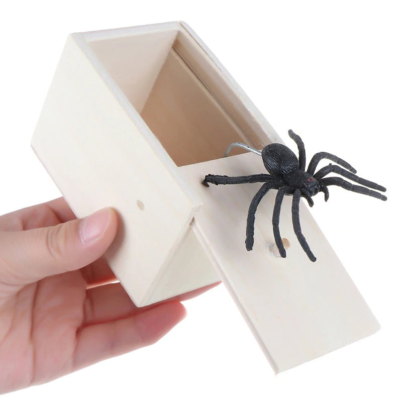 Toy Box Insect Wooden Prank Trick Spider in a box