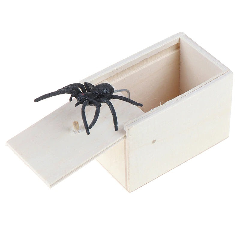 Toy Box Insect Wooden Prank Trick Spider in a box