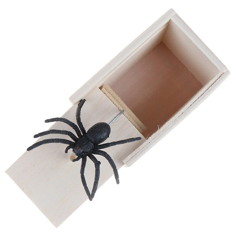 Toy Box Insect Wooden Prank Trick Spider in a box