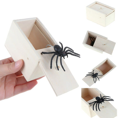 Toy Box Insect Wooden Prank Trick Spider in a box